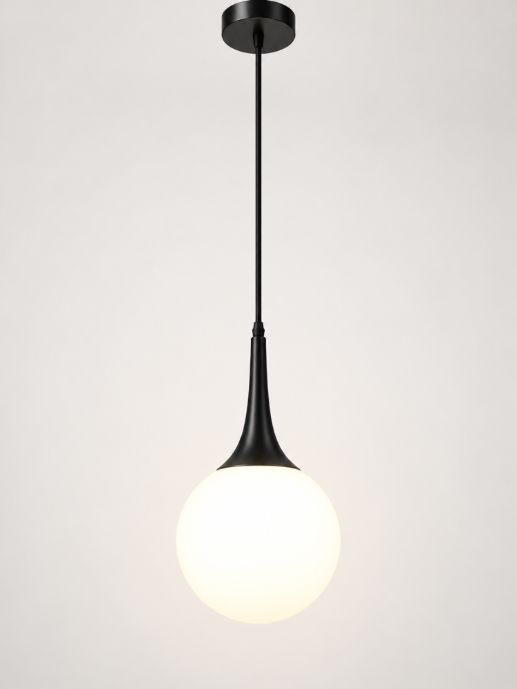 Lustra tip pendul, AVI®, glob Ø20 cm, soclu E27, negru, reglabila pe inaltime, cablu 75 cm, AVI-5605 [4]