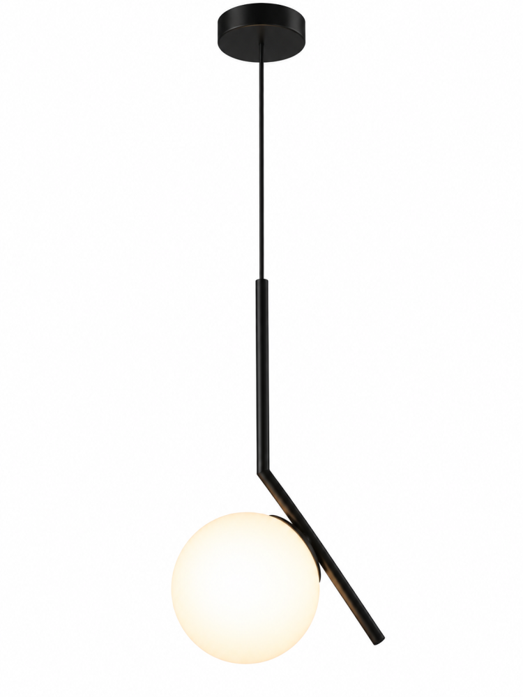 Lustră tip pendul, AVI®, negru, 1 x E27, glob Ø15 cm, AVI-5601 [4]