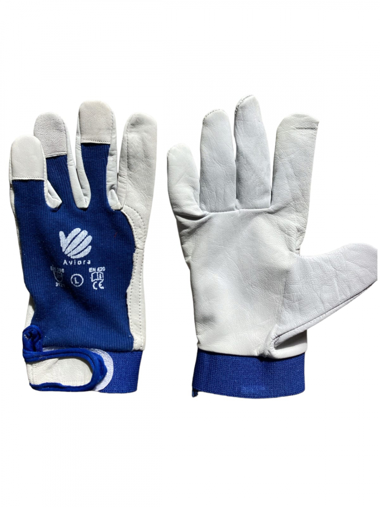 Manusi din piele de capra, marimea L, albastru, AVI-225-B-L [1]