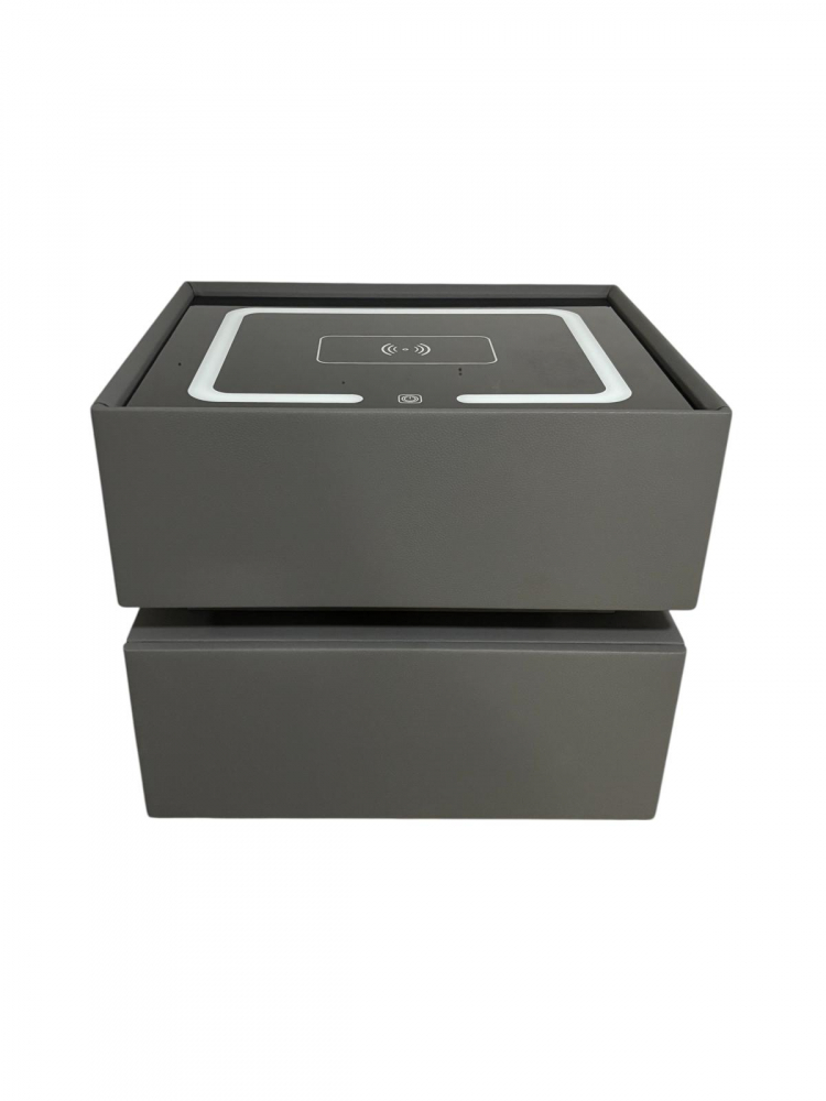 Noptieră smart cu încărcare wireless, LED cu senzor de mișcare și sticlă securizată, 50 x 41 x 47 cm, AVI-5224 [6]