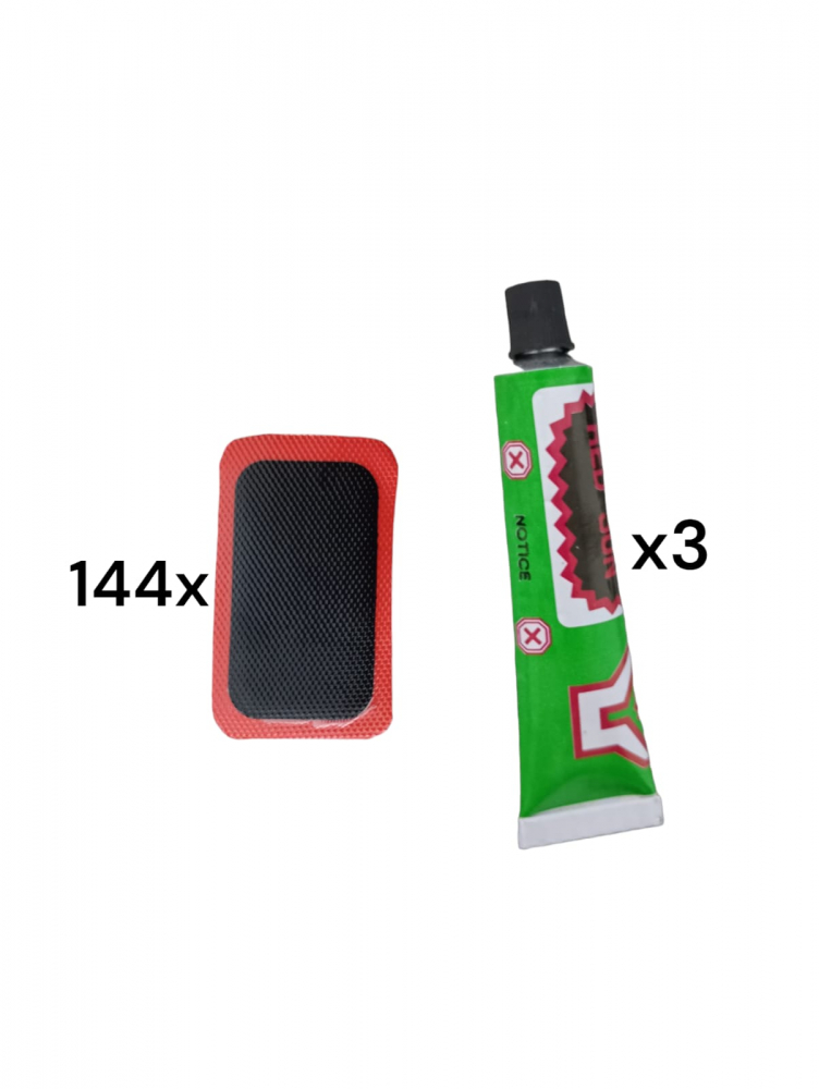Pachet 3 seturi x 48 buc petice 24 x 33mm si 3 x adeziv vulcanizare RS4803, AVI-38 [1]