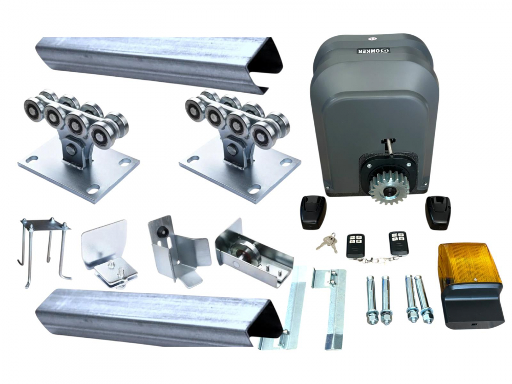 Pachet complet poartă autoportantă automatizata 1.000-1.200 kg cu motor DCK-166E - 550W, telecomenzi, fotocelule și lampă de avertizare AVI-3634-3805 [1]