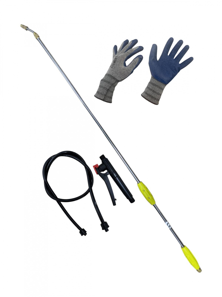 Pachet lance extensibila 2.4 metri, pentru pompe de stropit, inox, cu maner, furtun si manusi de lucru 4757 AVI-4780 [1]