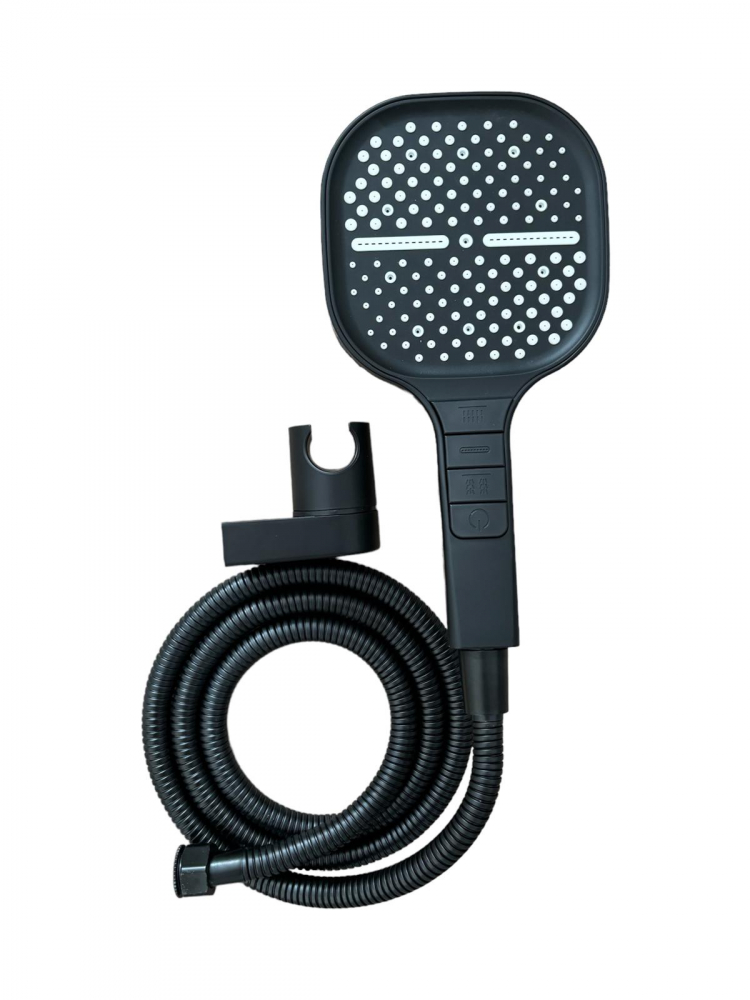 Para cap de dus premium cu 3 moduri, furtun dus 1.5 metri, negru, AVI-4128 [1]