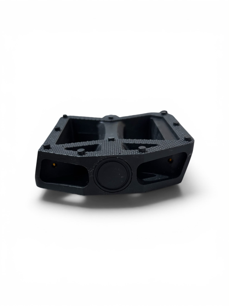 Pedale pentru bicicletă, AVI®, 95 x 90 mm, filet standard 9/16" (14 mm), plastic, plăcuțe reflectorizante față-spate, negru, AVI-5443 [4]