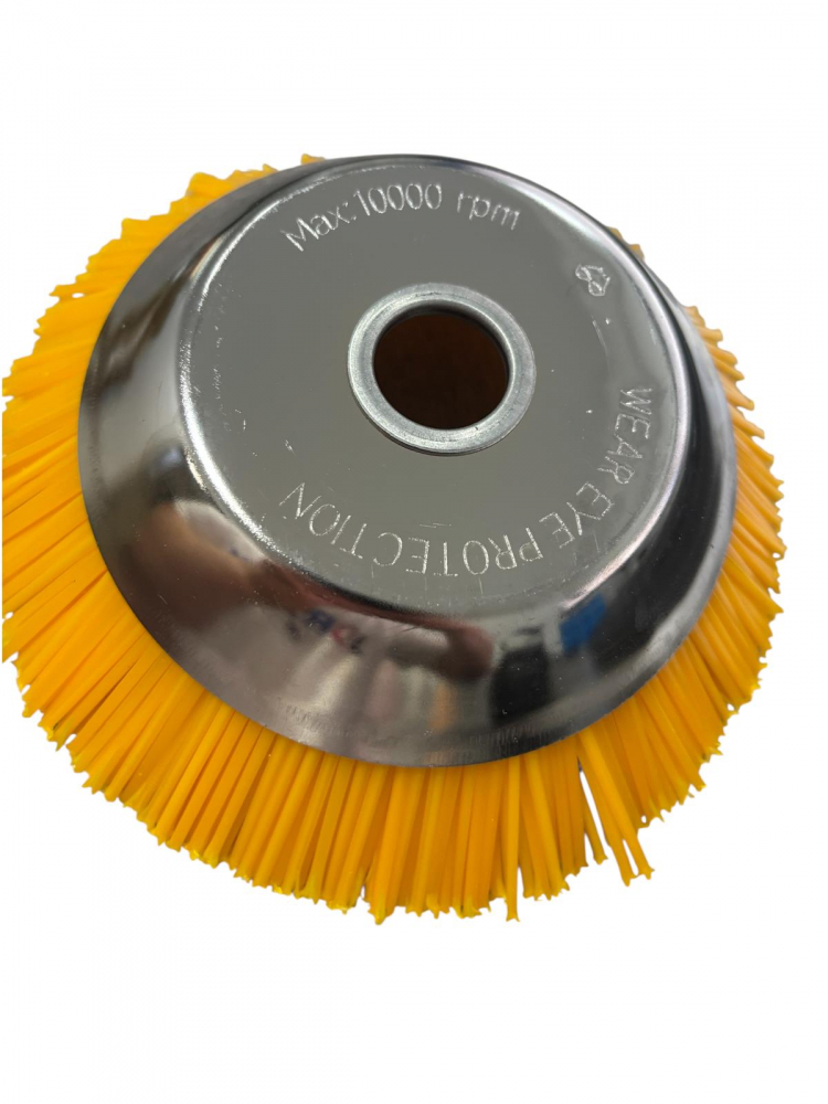 Perie circulară Ø195 mm - 8" pentru motocoasă, curățare pavele, rosturi, alei – 590 g, peri din nylon, AVI-4011 [2]