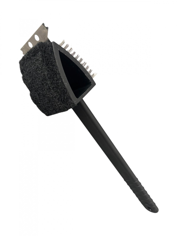Perie curățare grătar 3 în 1 AVI® cu burete, răzuitor și 80 de fascicule de sârmă, 36.5 cm, cap 8 x 6 cm, AVI-4985 [2]