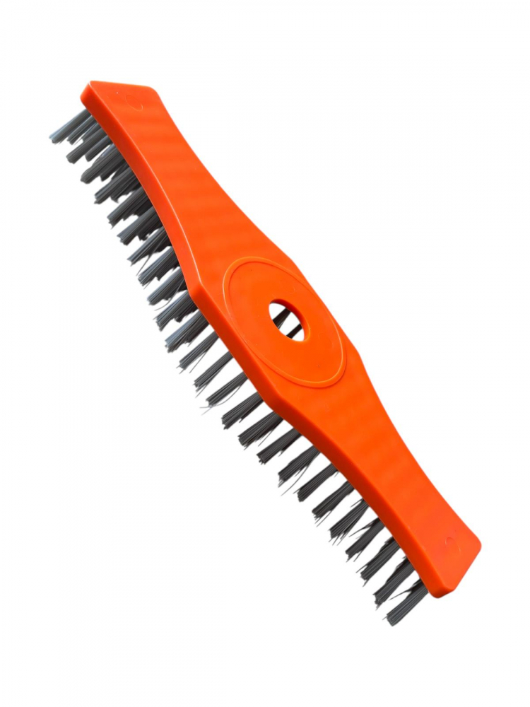 Perie dreptunghiulară 300mm pentru motocoasă – curățare pavele, rosturi, dale, suprafețe dure, 108 mănunchiuri de peri nylon, AVI-5195 [3]