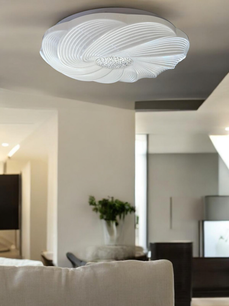 Plafoniera LED 2 x 36W, model circular spirala in relief, Ø 39cm, AVI-4428 [4]