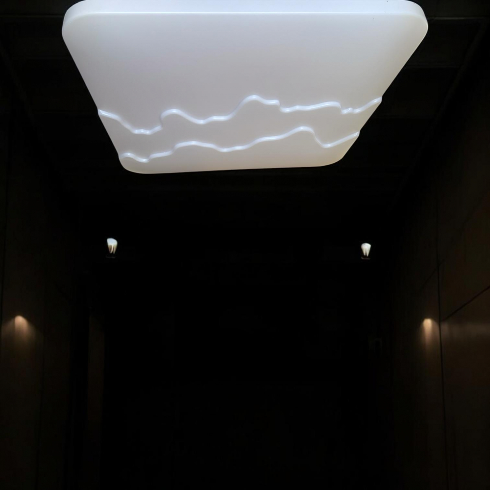 Plafoniera LED patrata, model mountain, 48 x 48cm, lumina rece, calda si neutra, AVI-4706 [1]