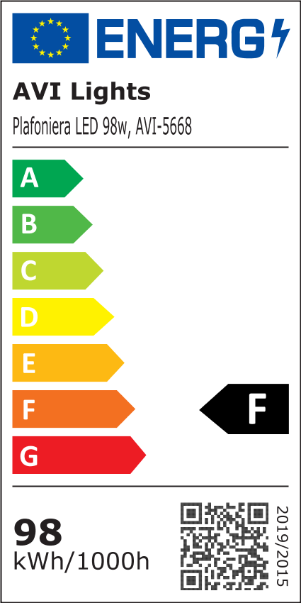 Plafoniera LED moderna AVI®, 2 inele, alba, 98W, 3 tipuri de lumina, RGB ambiental, telecomanda, suport Ø25 cm, AVI-5668 [4]