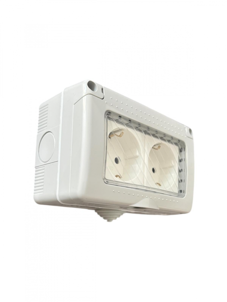 Priza dubla AVI® cu protectie IP 55 anti-umezeala, aparenta, 130 x 80 x 60 mm16A AVI-2735 [2]