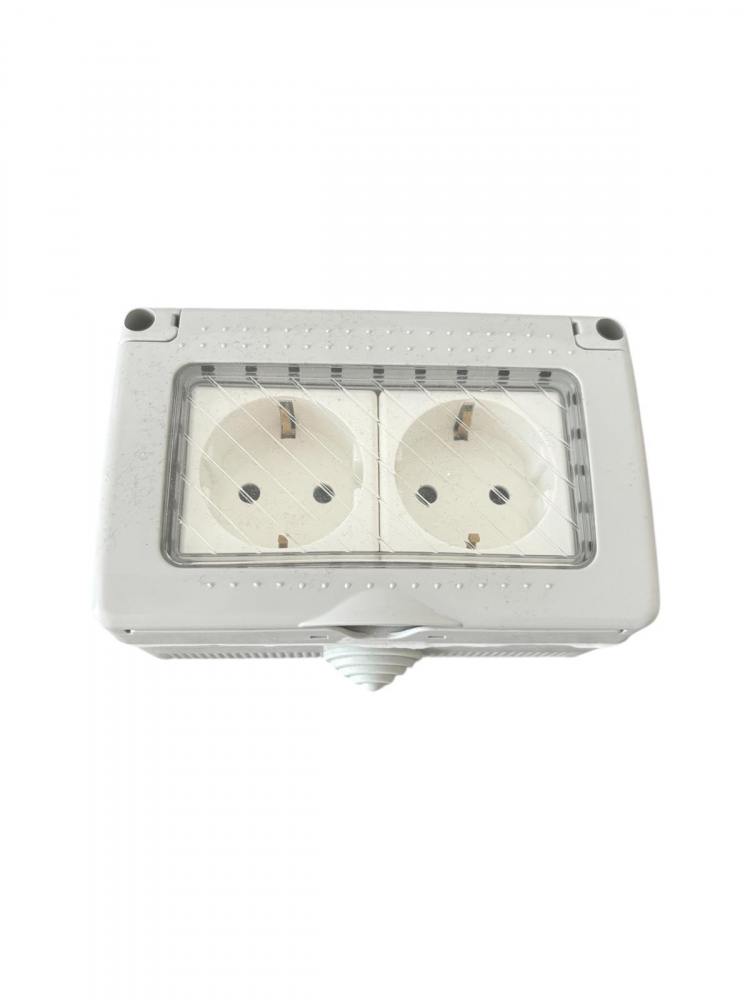 Priza dubla AVI® cu protectie IP 55 anti-umezeala, aparenta, 130 x 80 x 60 mm16A AVI-2735 [5]
