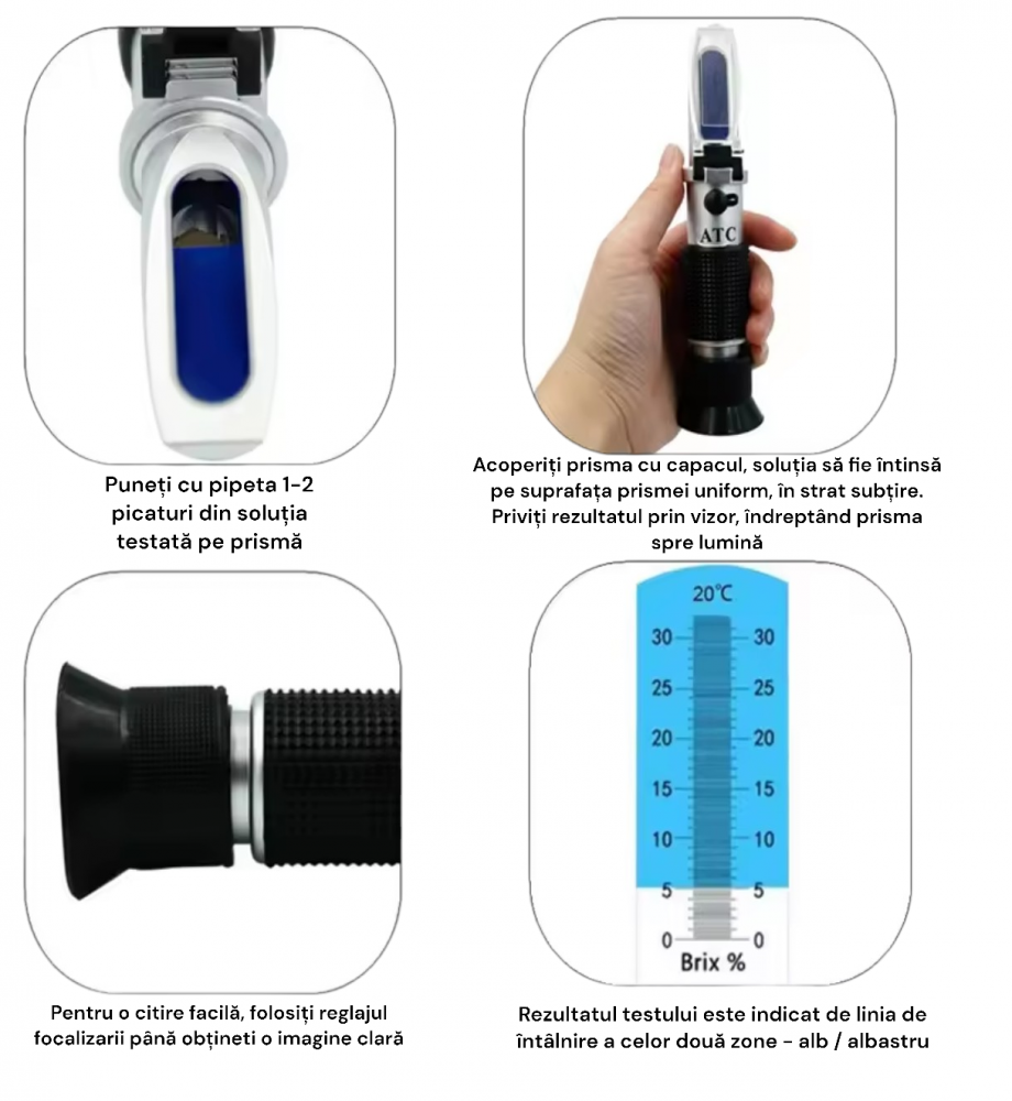 Refractometru zahar cu ATC, 0-32% Brix, AVI-3960 [6]