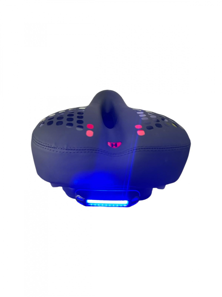 Sa bicicleta cu stop LED rosu-albastru cu acumulator, insertii gel, 27 x 20cm, cu gaura, AVI-4329 [6]