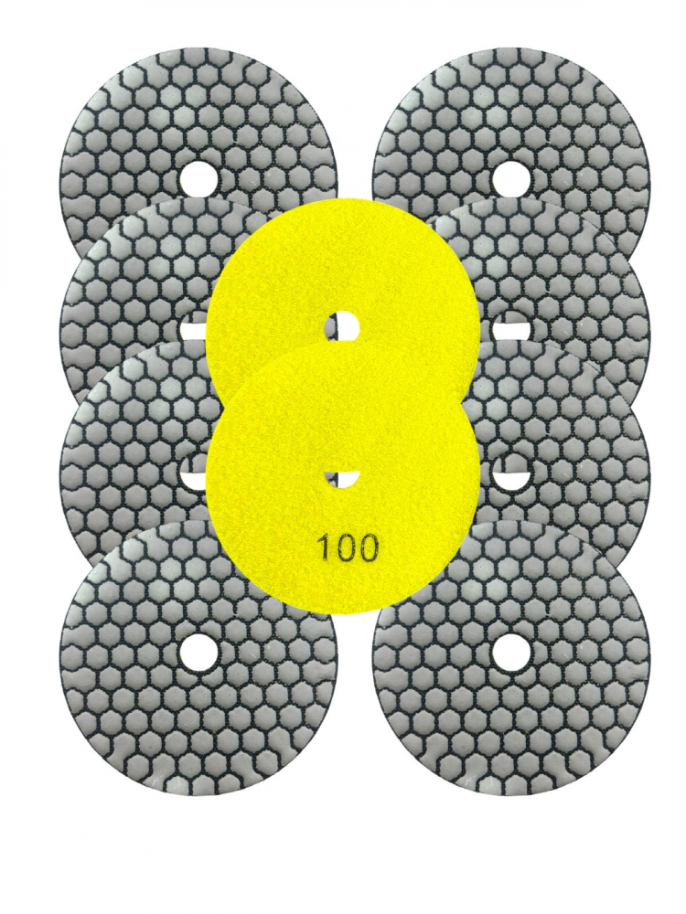 Set 10 dischete diamantate 100mm, P100, de slefuit ceramica, faianta, gresie, pentru polizor unghiular, AVI-4555 [1]