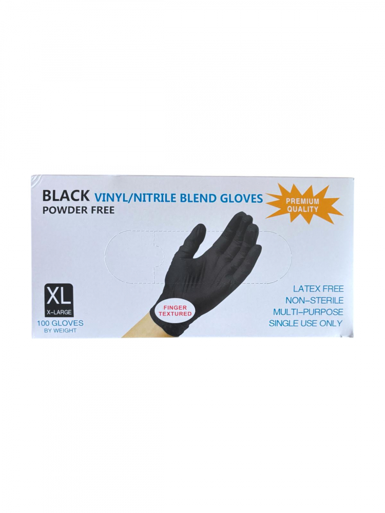 Set 100 bucati manusi AVI® de unica folosinta XL, vinil / nitril nepudrate, premium, groase, cutie 700 grame, AVI-4567XL [4]