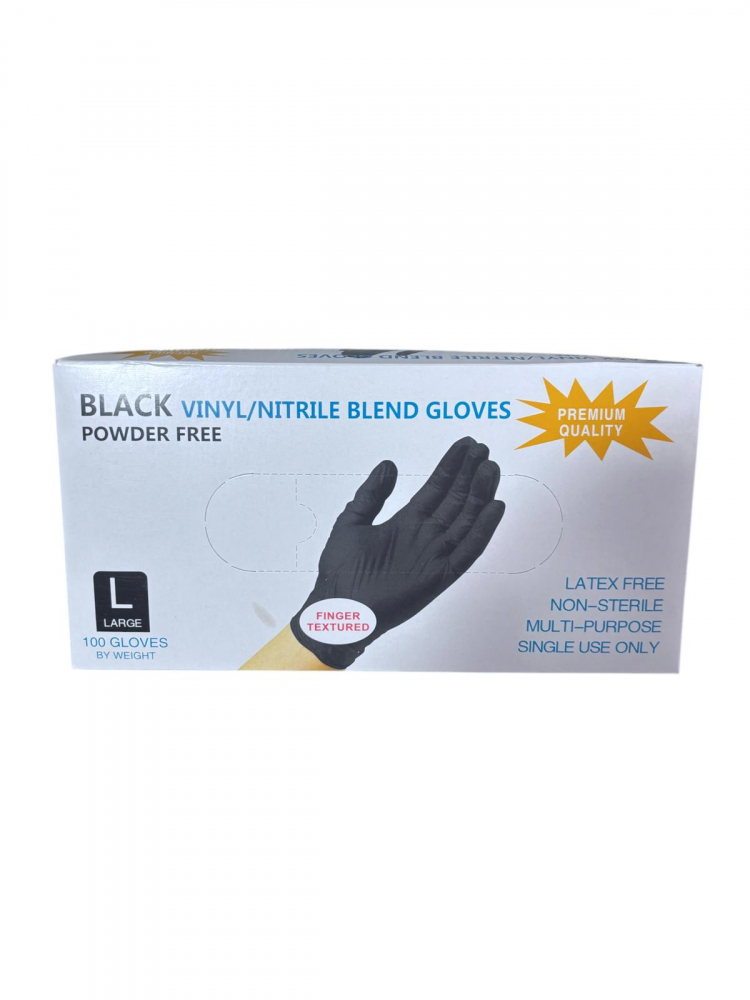 Set 100 bucati manusi AVI® de unica folosinta L, vinil / nitril nepudrate, premium, groase, cutie 620 grame, AVI-4567L [3]