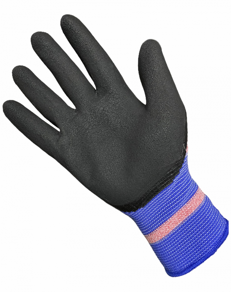 Set 12 perechi Manusi de lucru de protectie marimea L, elastice, 2556 albastru + roz [2]
