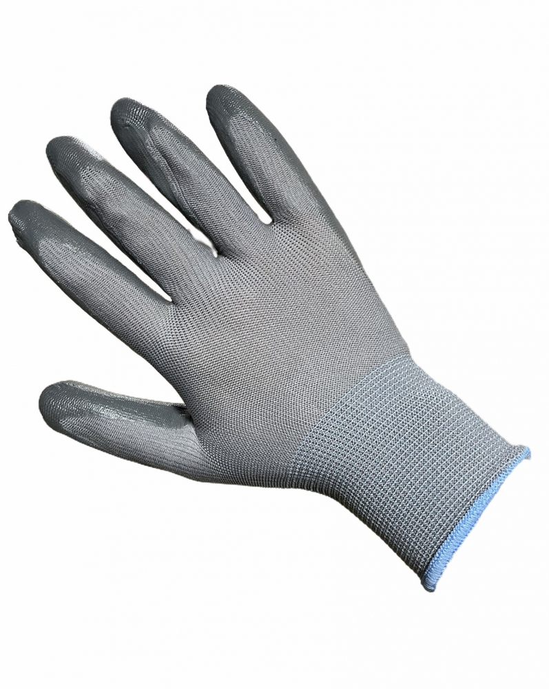 Set 12 perechi Manusi de lucru de protectie subtiri, marimea L, 1268 gri+gri [2]