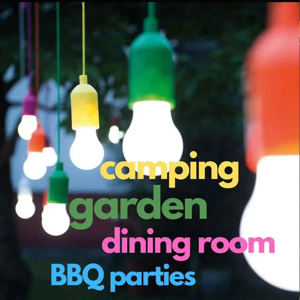 Set 2 buc bec LED cu baterii, portabile, pentru camping, terasa, ornamental, verde, AVI-4655 [5]