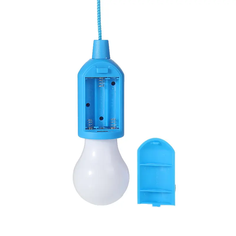 Set 2 buc bec LED cu baterii, portabile, pentru camping, terasa, ornamental, albastru, AVI-4655 [8]