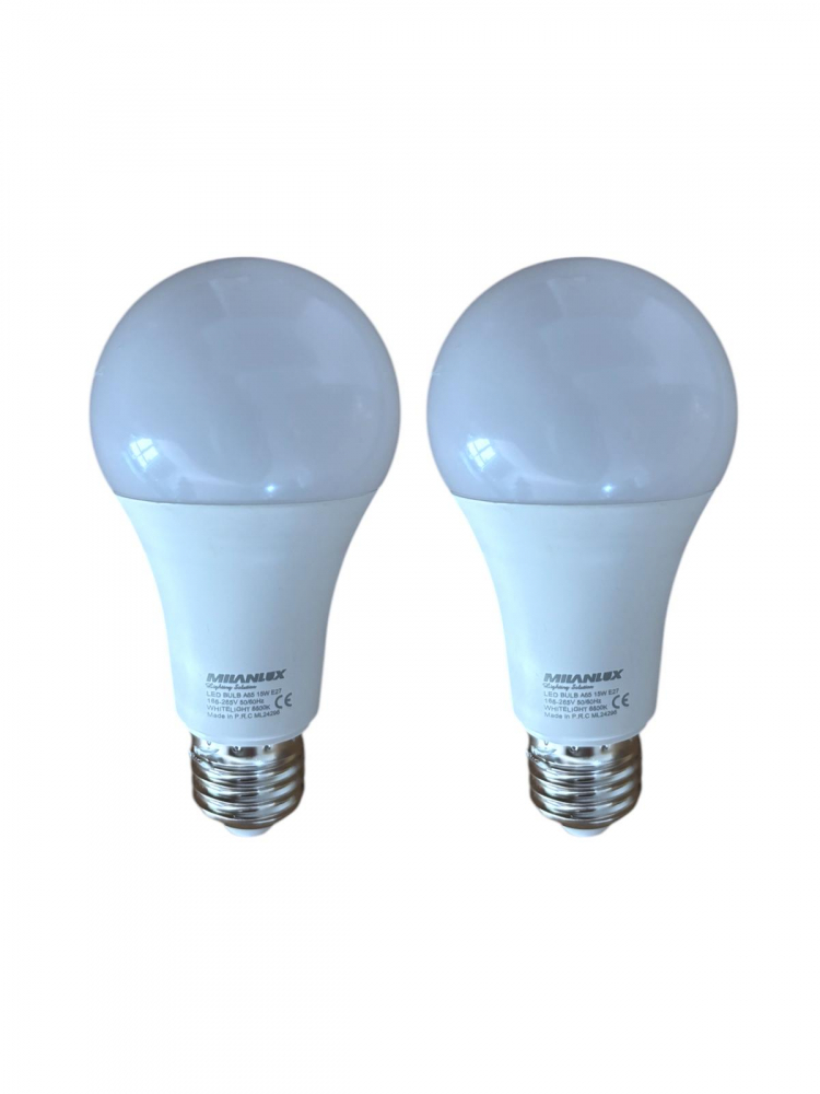 Set 2 buc Bec LED Milanlux 15W, E27, 1350 lumeni, durata medie de viata 25.000 ore, lumina rece 6500K, AVI-4575 [3]