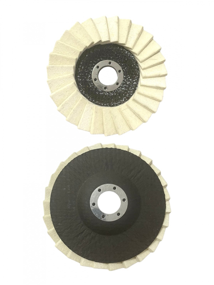 Set 2 buc discuri lamelare din pasla 125mm, grosime lamela 5mm, pentru polizor unghiular, AVI-3391 [1]
