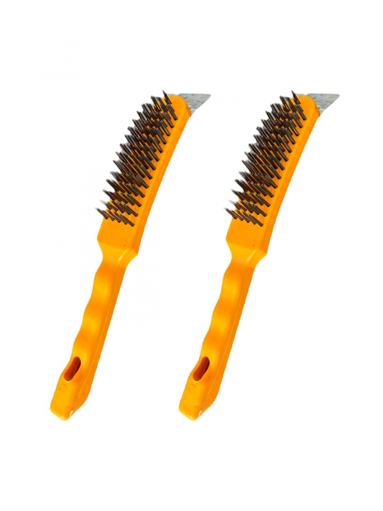 Set 2 buc perie de sarma cu razuitor, maner plastic, 29cm lungime totala, AVI-4273 [3]