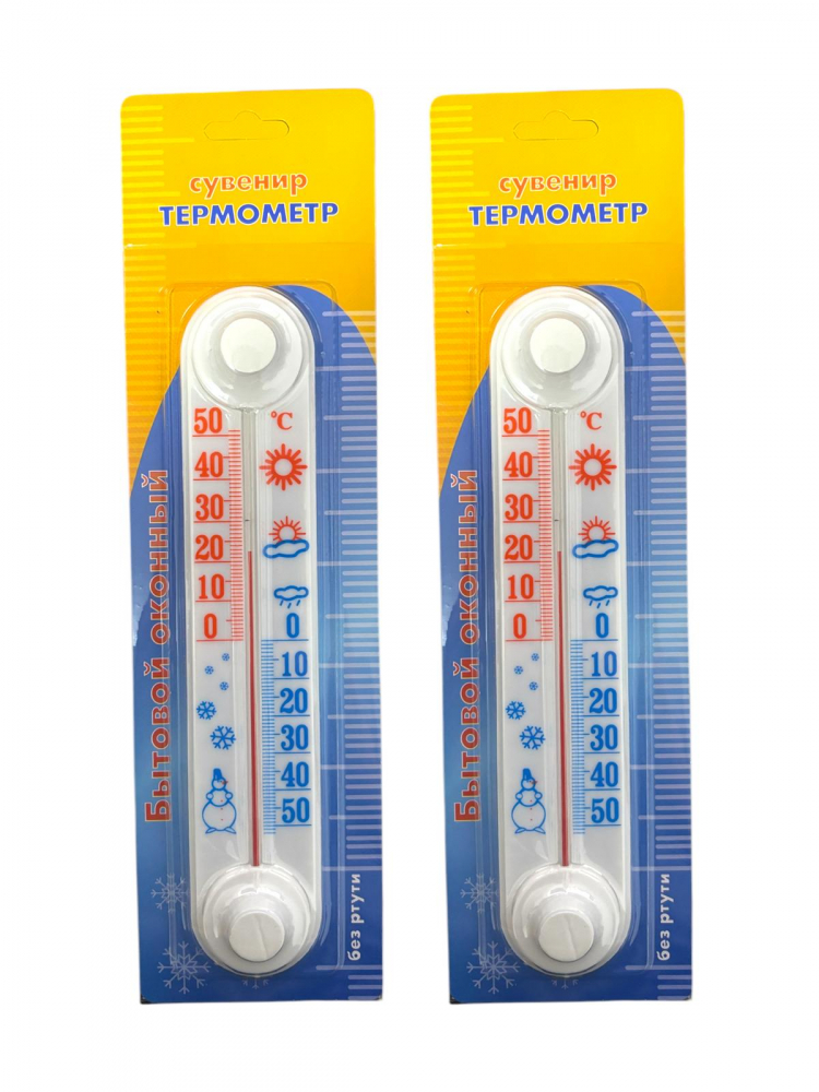 Set 2 buc termometru de exterior +/- 50 grade, cu banda dublu adeziva pentru prindere fereastra, AVI-4661 [2]