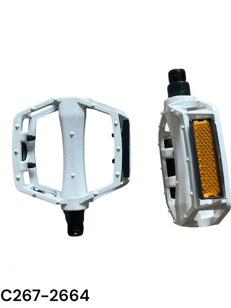 Set 2 pedale pentru bicicleta aluminiu, AVI-2664, albe [2]