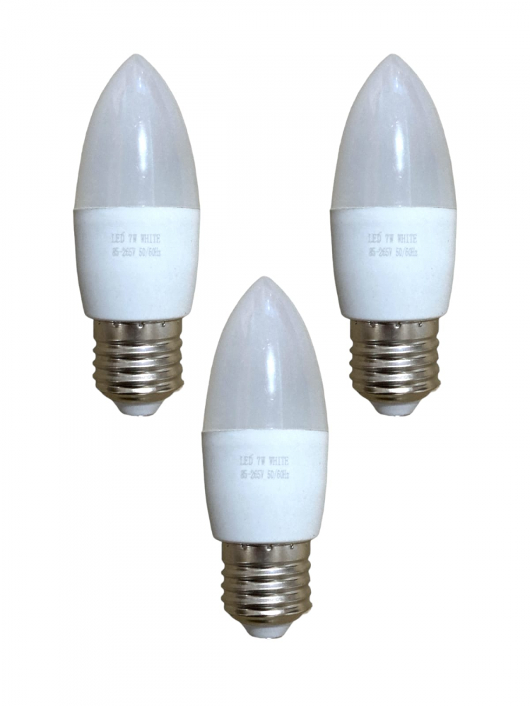 Set 3 becuri LED 7W, C37, E27, AVI-2461 [1]