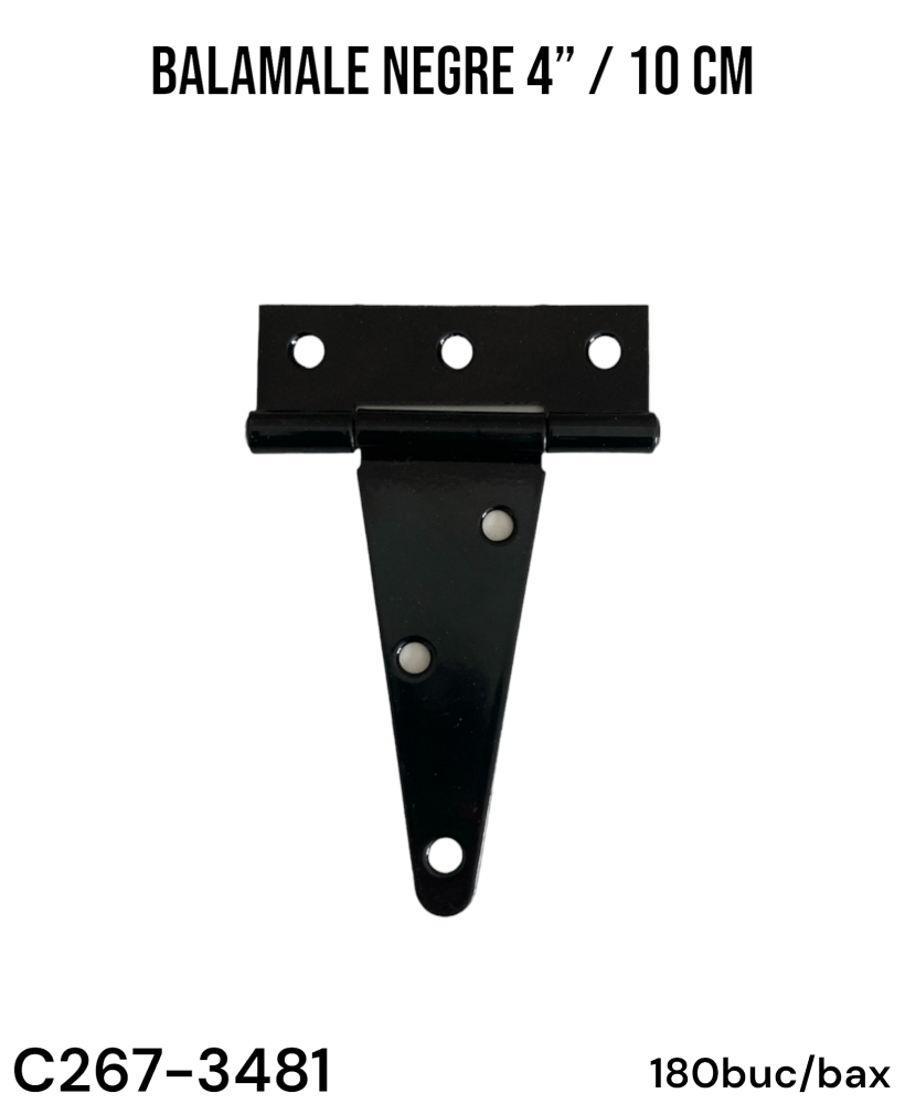 Set 3 buc balama decorativa neagra 4" - 10cm, AVI-3481 [3]