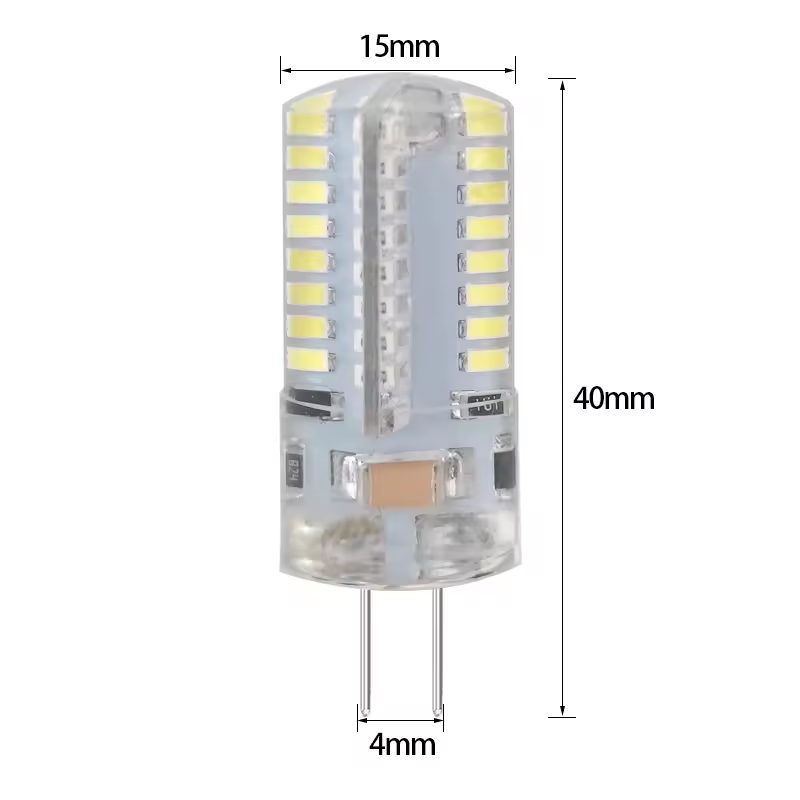 Set 3 buc bec led G4, 4W, alimentare la 220 V, nedimabil, lumina calda, AVI-4435 [4]