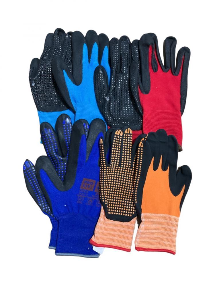 Set 3 perechi manusi protectia muncii premium, cu picouri superaderente, utilizare indelungata, multicolor, marimea 10, AVI-3119 [2]