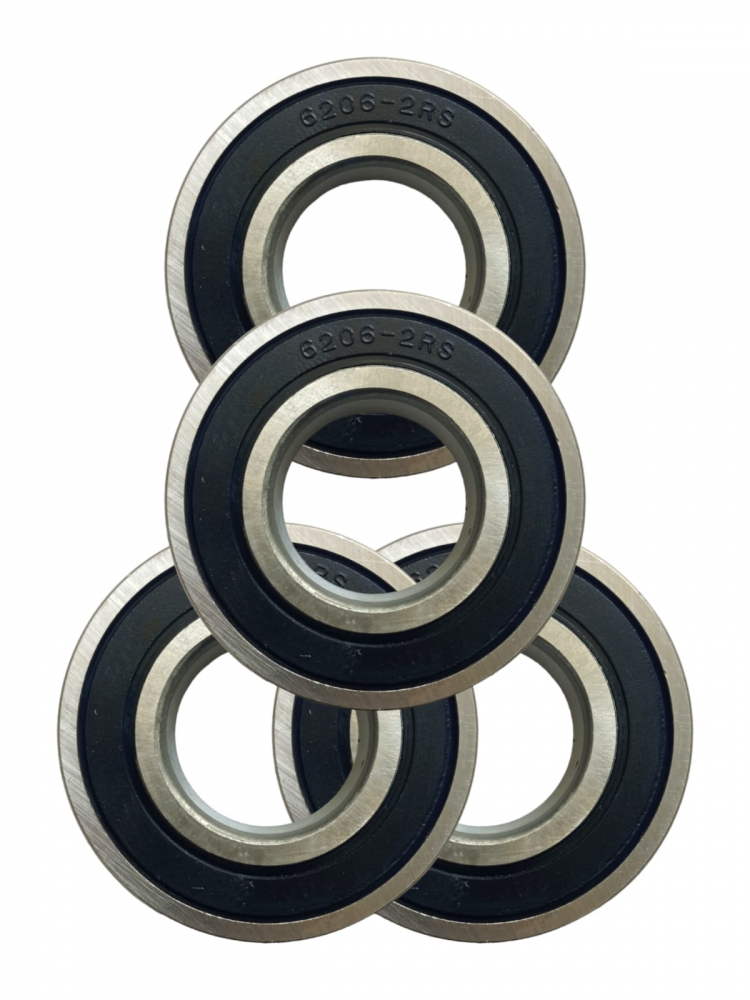 Set 4 rulmenti 6206-2RS, Ø 30mm interior, Ø 62mm exterior, H 16mm, AVI-2080 [2]