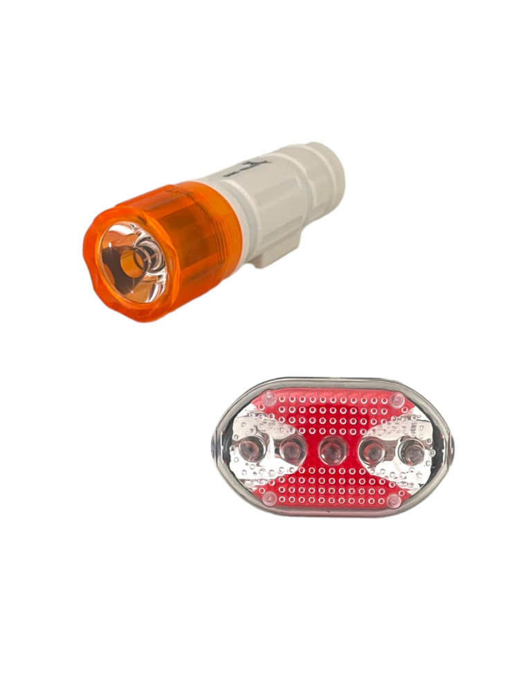 Set far si stop bicicleta LED, waterproof, pe baterii, AVI-1718 [2]