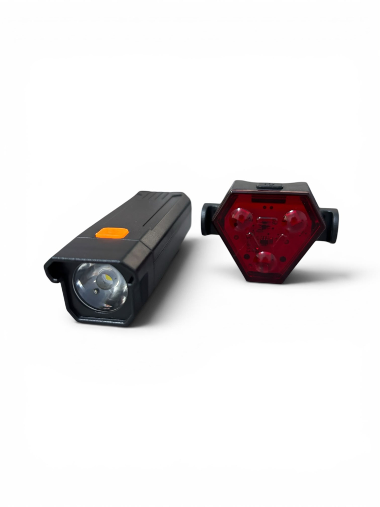 Set far și stop LED pentru bicicletă, AVI®, reîncărcabile USB-C, prindere rapidă, far 8 cm, AVI-5474 [2]