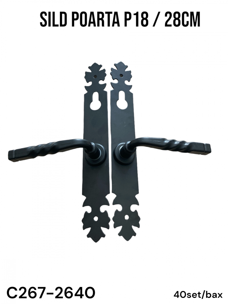 Set manere, cu silduri 29x4 cm, pentru porti sau usi P18, AVI-2640 [2]