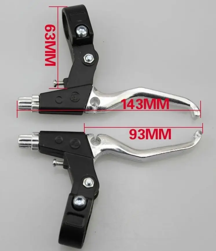 Set manere frana bicicleta din aluminiu, 14 cm, negru, AVI-4332 [2]