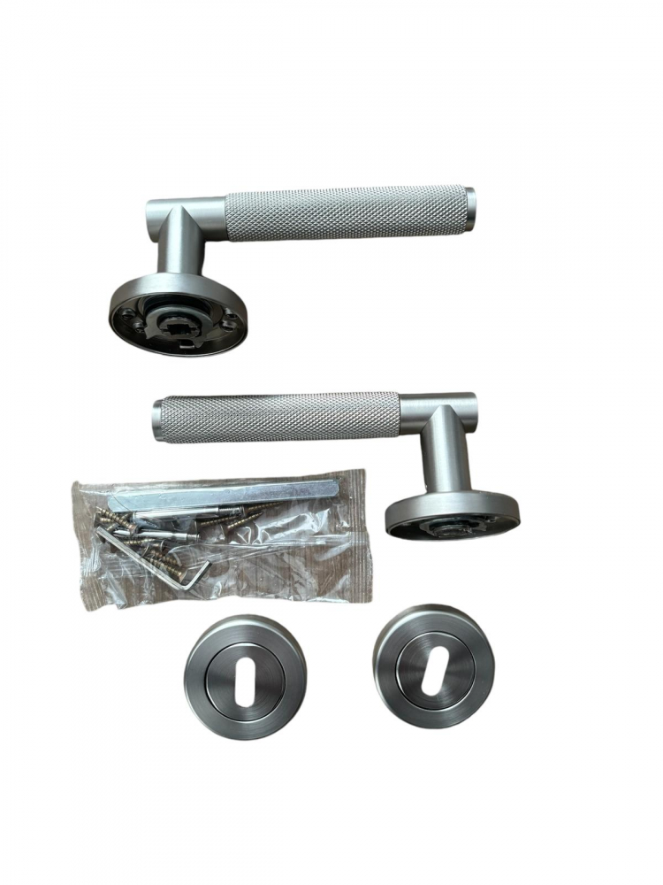 Set manere pentru usa interior, argintiu, model AVI-4289 [4]