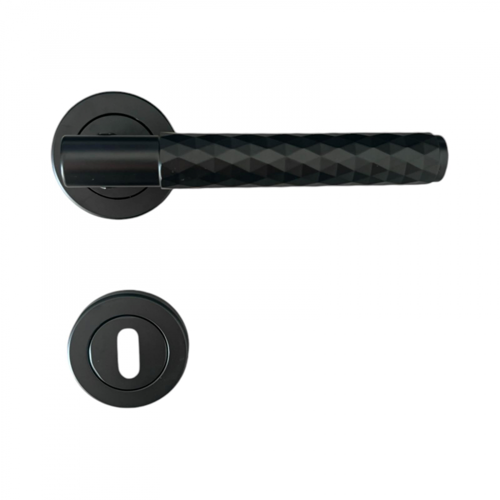 Set manere pentru usa interior, negru mat, model AVI-4293 [2]