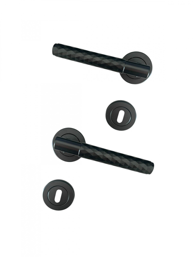 Set manere pentru usa interior, negru mat, model AVI-4293 [4]