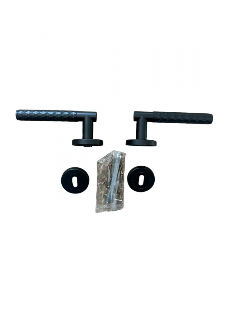 Set manere pentru usa interior, negru mat, model AVI-4293 [3]