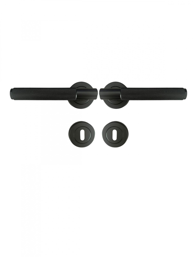 Set manere pentru usa interior, negru, model AVI-4290 [3]