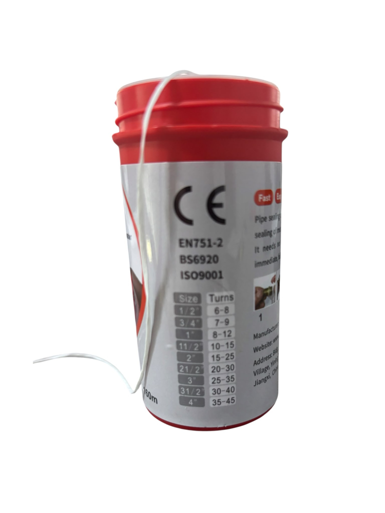 Șnur pentru etanșare țevi și fitinguri, AVI®, 160 m, pentru apă rece, apă caldă, apă potabilă și gaz, AVI-5870 [2]