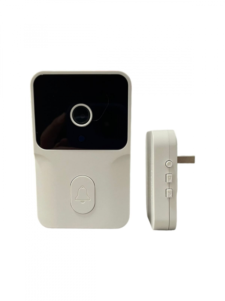 Sonerie wireless 2.4G cu camera video, aplicatie pe telefon dedicata, nightvision, autonomie indelungata, model M8, 9 x 5cm, alb AVI-4465 [2]