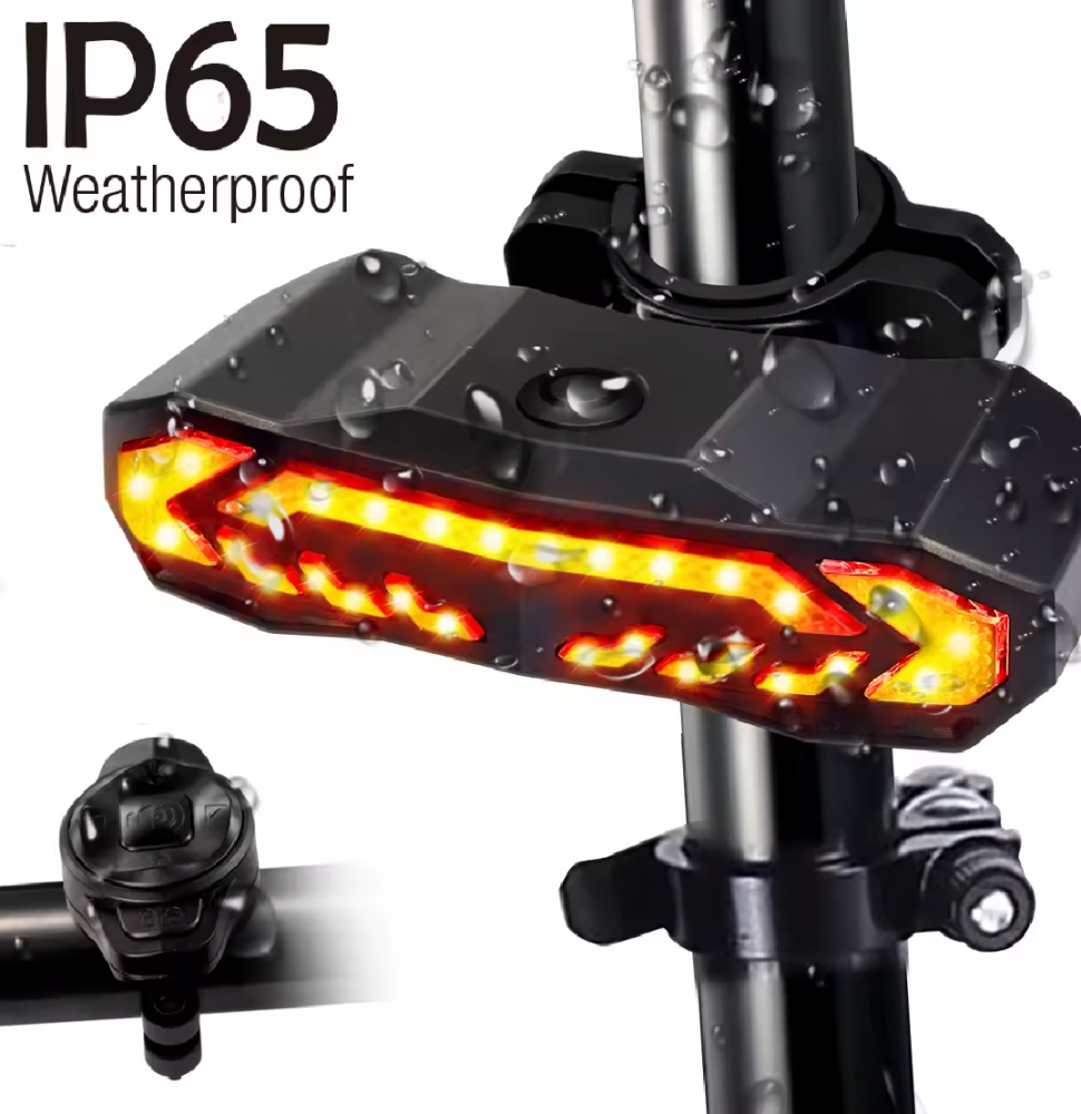 Stop bicicleta 5 in 1 cu semnalizare, lumina frana, alarma antifurt, stop, senzor franare, sonerie, comenzi wireless, reincarcare USB, waterproof, AVI-4355 [6]
