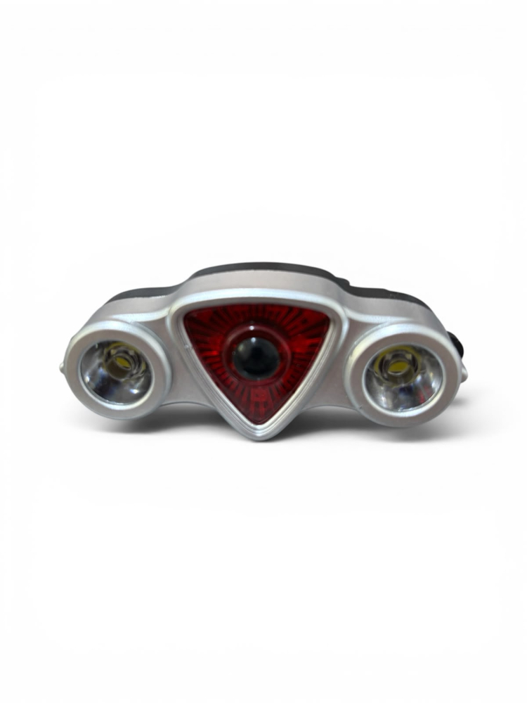 Stop pentru bicicletă LED, AVI®, lumină roșie centrală și lumini laterale albe, reîncărcabil USB-C, prindere rapidă, AVI-5429 [3]
