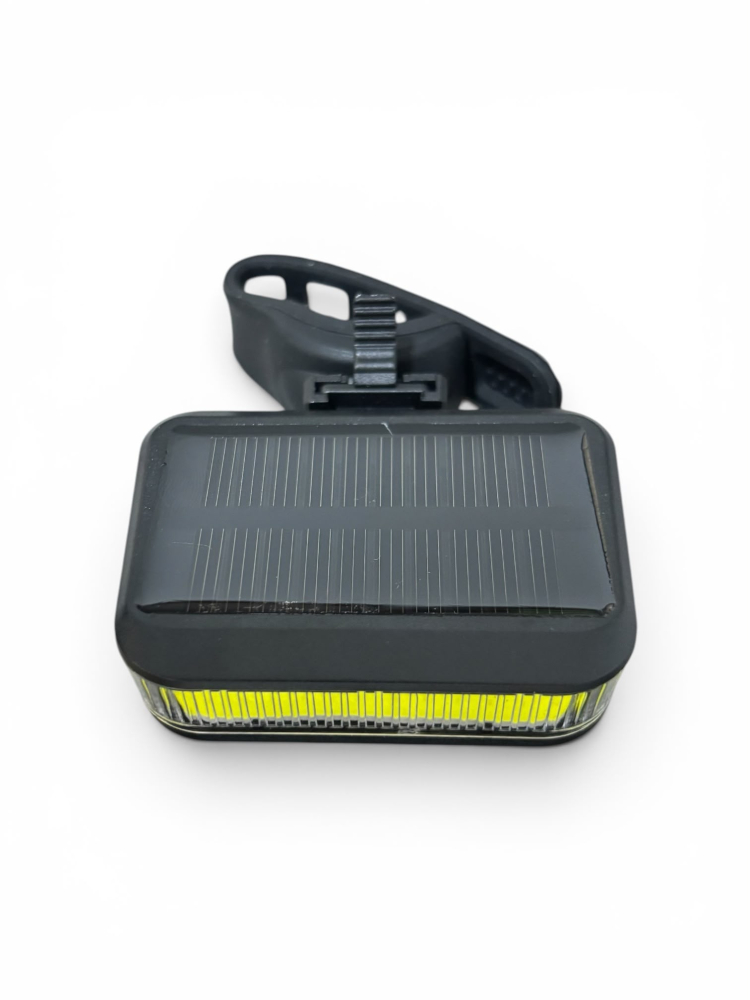 Stop pentru bicicletă LED, AVI®, lumină roșie și albă, 150 lm, încărcare solară și USB-C, acumulator 650 mAh, 65 × 53 × 19 mm, AVI-5477 [3]